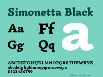 Simonetta Black Version 1.003 Font Sample