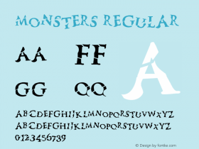 Monsters Version 1.000;PS 001.001;hotconv 1.0.56 Font Sample