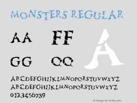 Monsters Regular Version 1.000;PS 001.001;hotconv 1.0.56 Font Sample