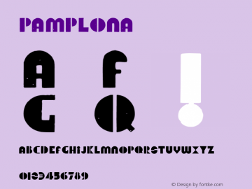 PAMPLONA guarra Version 1.000 Font Sample