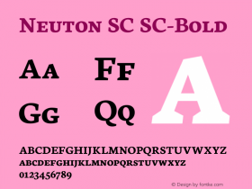 Neuton SC Bold Version 1.46 Font Sample