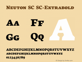Neuton SC Extrabold Version 1.46 Font Sample