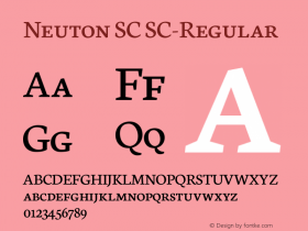 Neuton SC Regular Version 1.46 Font Sample