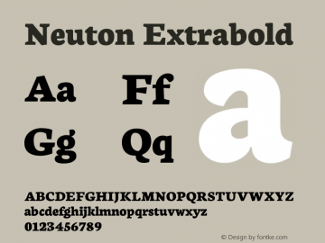 Neuton Extrabold Version 1.46图片样张