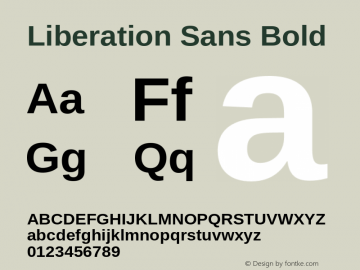 Liberation Sans Bold Version 2.00.0图片样张