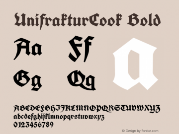 UnifrakturCook Version 2012-07-21 Font Sample