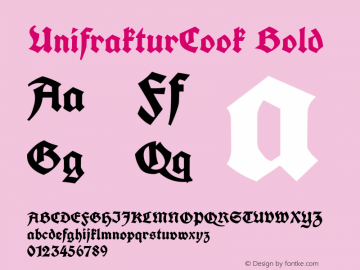 UnifrakturCook Version 2012-07-21 Font Sample