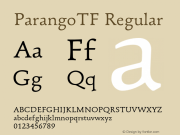 ParangoTF Version 1.000;PS 004.301;hotconv 1.0.38 Font Sample