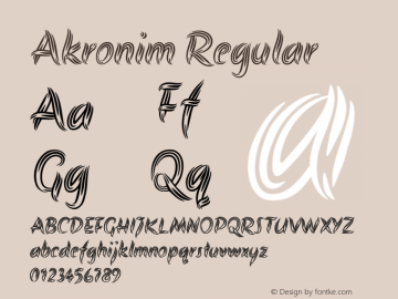 Akronim Regular Version 1.002 Font Sample