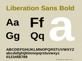Liberation Sans Bold Version 2.00.1图片样张