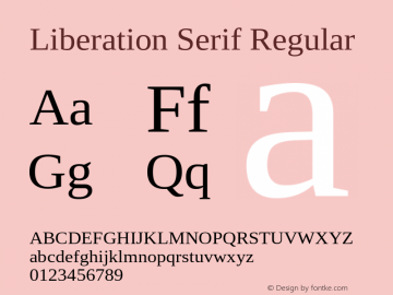 Liberation Serif Version 2.00.1 Font Sample