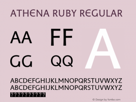 Athena Ruby Version 0.80 build 017 Font Sample