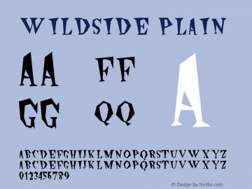 Wildside Plain Altsys Fontographer 3.3  5/13/94 Font Sample
