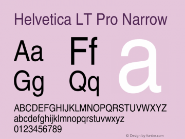 HelveticaLTPro-Narrow Version 1.100;PS 001.001;hotconv 1.0.38 Font Sample