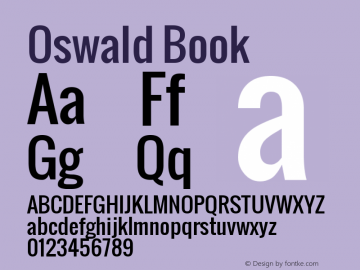 Oswald Version 1.000 Font Sample