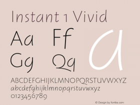 Instant-Vivid Version 1.004 Font Sample