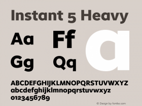 Instant-Heavy Version 1.004 Font Sample