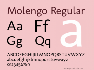 Molengo-Regular Version 0.10 Font Sample