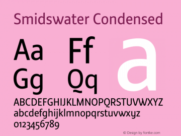 Smidswater Condensed Version 1.0图片样张