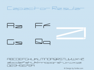 Capacitor Regular Version 2.000 2004 Font Sample