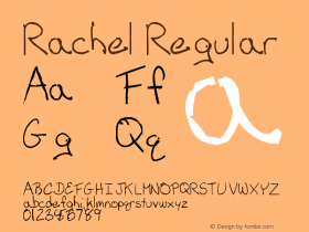Rachel Regular Version 1.00 March 8, 2006, initial release图片样张