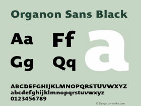 OrganonSans-Black 002.002 Font Sample