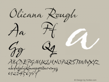 Olicana-Rough Version 6.001 Font Sample