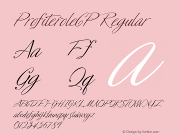 ProfiteroleCP  Font Sample