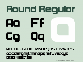 Round Regular Version 1.00 March 30, 2012, initial release Font Sample