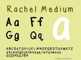 Rachel Medium Version 001.000 Font Sample