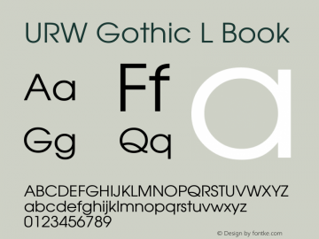 URW Gothic L Book Version 1.06 Font Sample