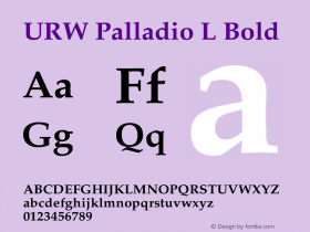 URW Palladio L Bold Version 1.06图片样张