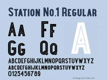 StationNo.One Version 1.000 Font Sample