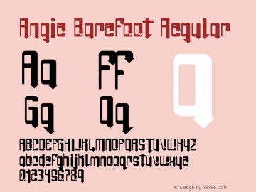 Angie BareFoot Regular v3.0 - 7/10/10图片样张