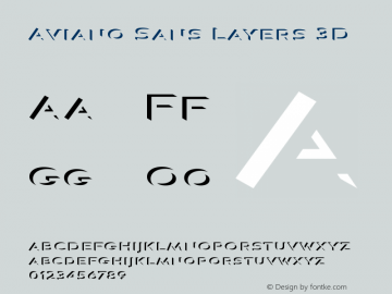 Aviano Sans Layers 3D Version 1.000图片样张