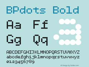 BPdots Bold Version 1.000图片样张