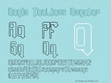 Angie TanLines Regular 1.0² - 10/12/98 Font Sample