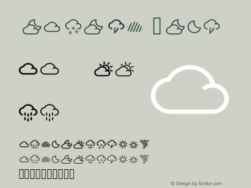 WeatherIcons Version 001.000 Font Sample