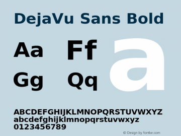 DejaVu Sans Bold Version 2.34 Font Sample