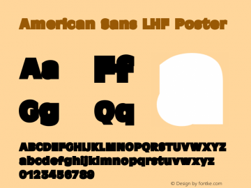 AmericanSansLHF-Poster Version 001.001图片样张