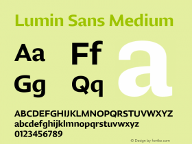 LuminSans-Medium 001.001 Font Sample