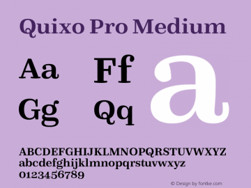 QuixoPro-Medium Version 7.504; 2013; Build 1024图片样张