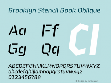 BookOblique 1.110 Font Sample