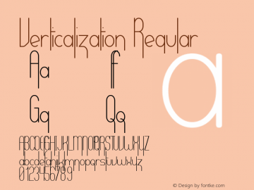 Verticalization Regular 2.0 - 8/01/99 Font Sample