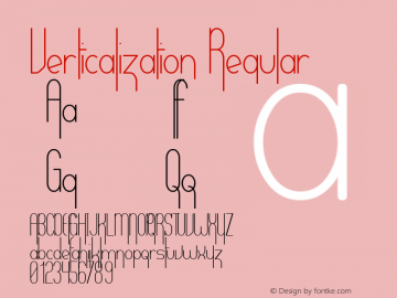 Verticalization Regular v3.0 - 7/20/10 Font Sample