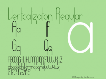 Verticalization Regular 2.0 - 8/01/99 Font Sample