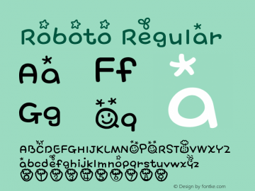 Roboto Regular Version 1.00000; 2011 Font Sample