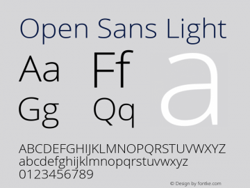 Open Sans Light Regular Version 1.10图片样张