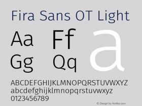 Fira Sans OT Light Regular Version 2.001图片样张