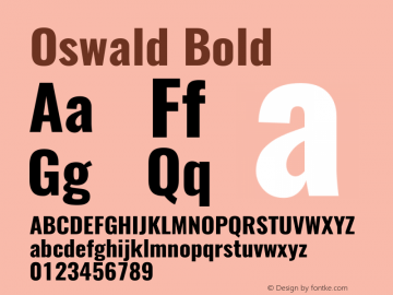 Oswald Bold 3.0图片样张